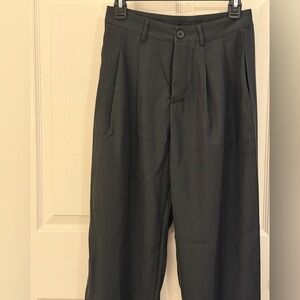 Classic Dark Gray Pleated Trousers